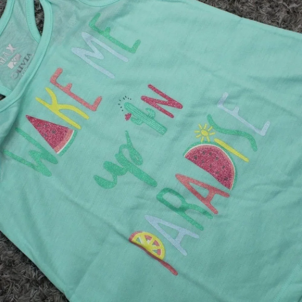 Max & Olivia Graphic-Print Pajama Tank, Girls M